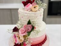 2 Tier Floral Cake