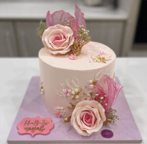Pink Floral Cake