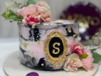 Alphabet Flower Cake