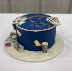 Dollar Blue Cake