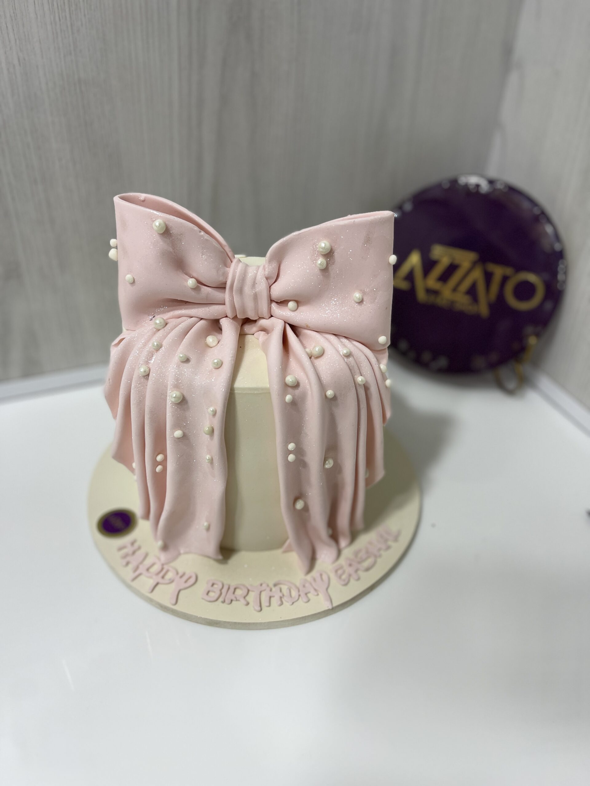 Pink Bow Cake