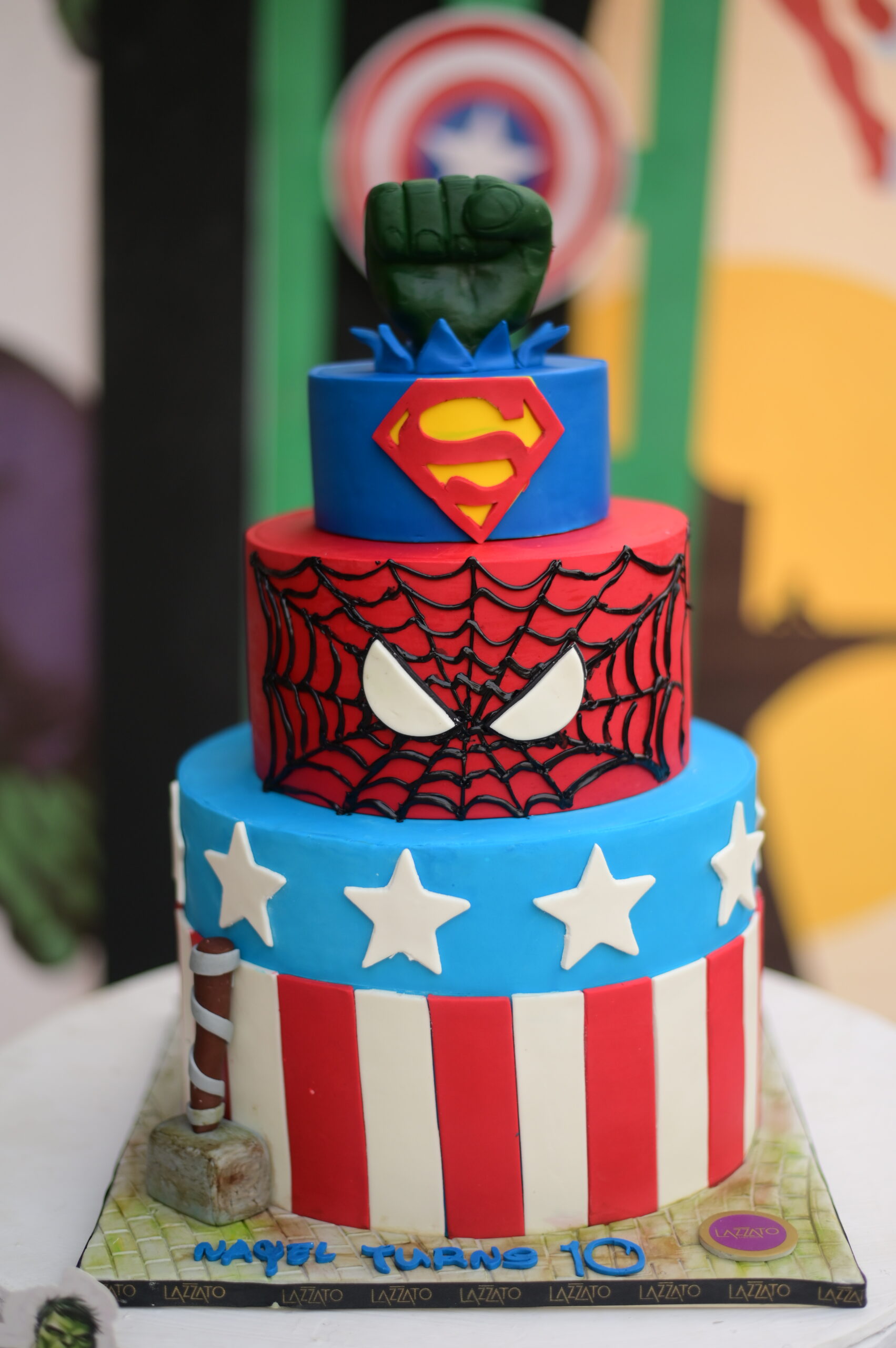 Avengers 3 tiers Cake