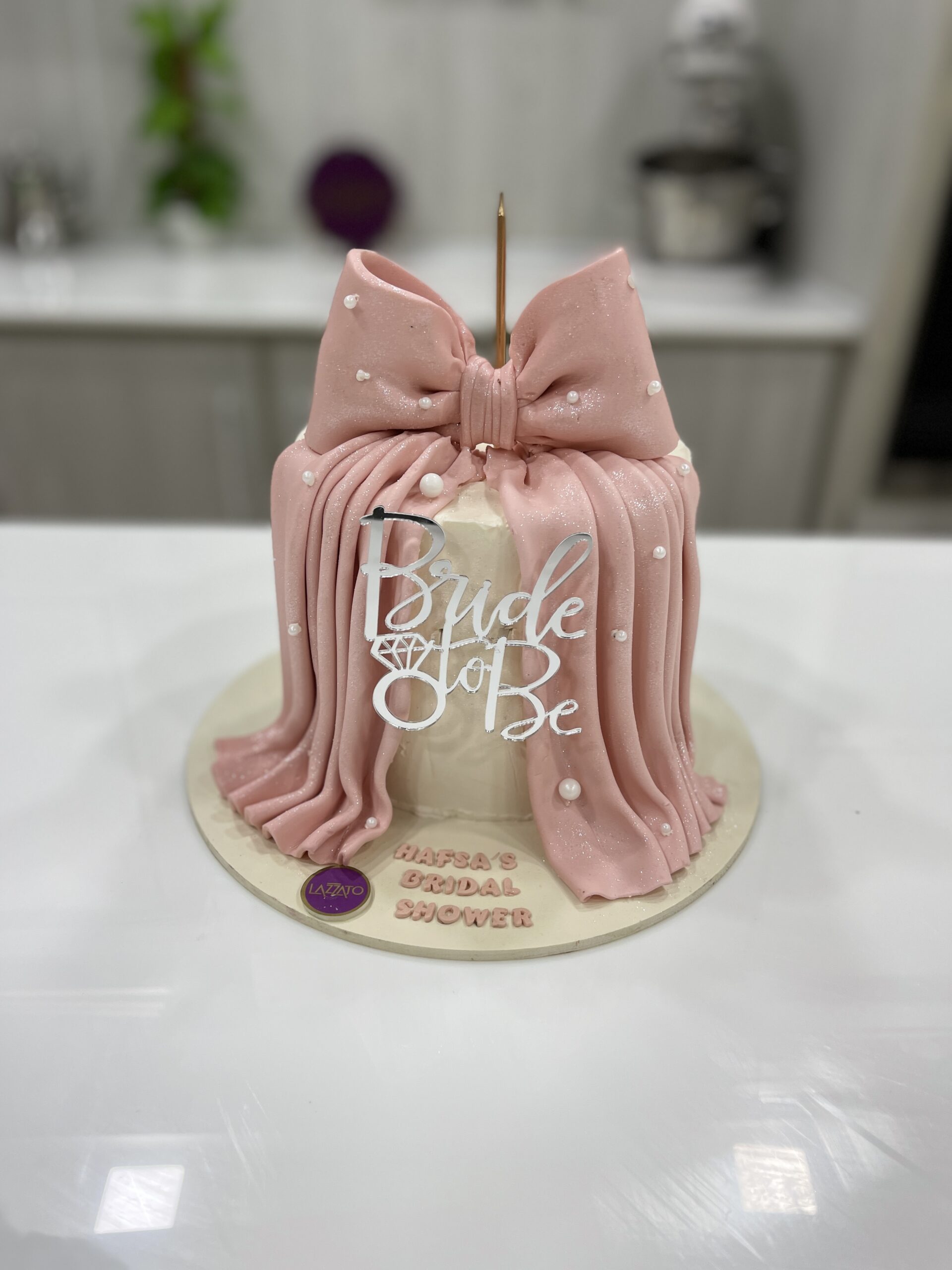 Bride To Be Bow Cake