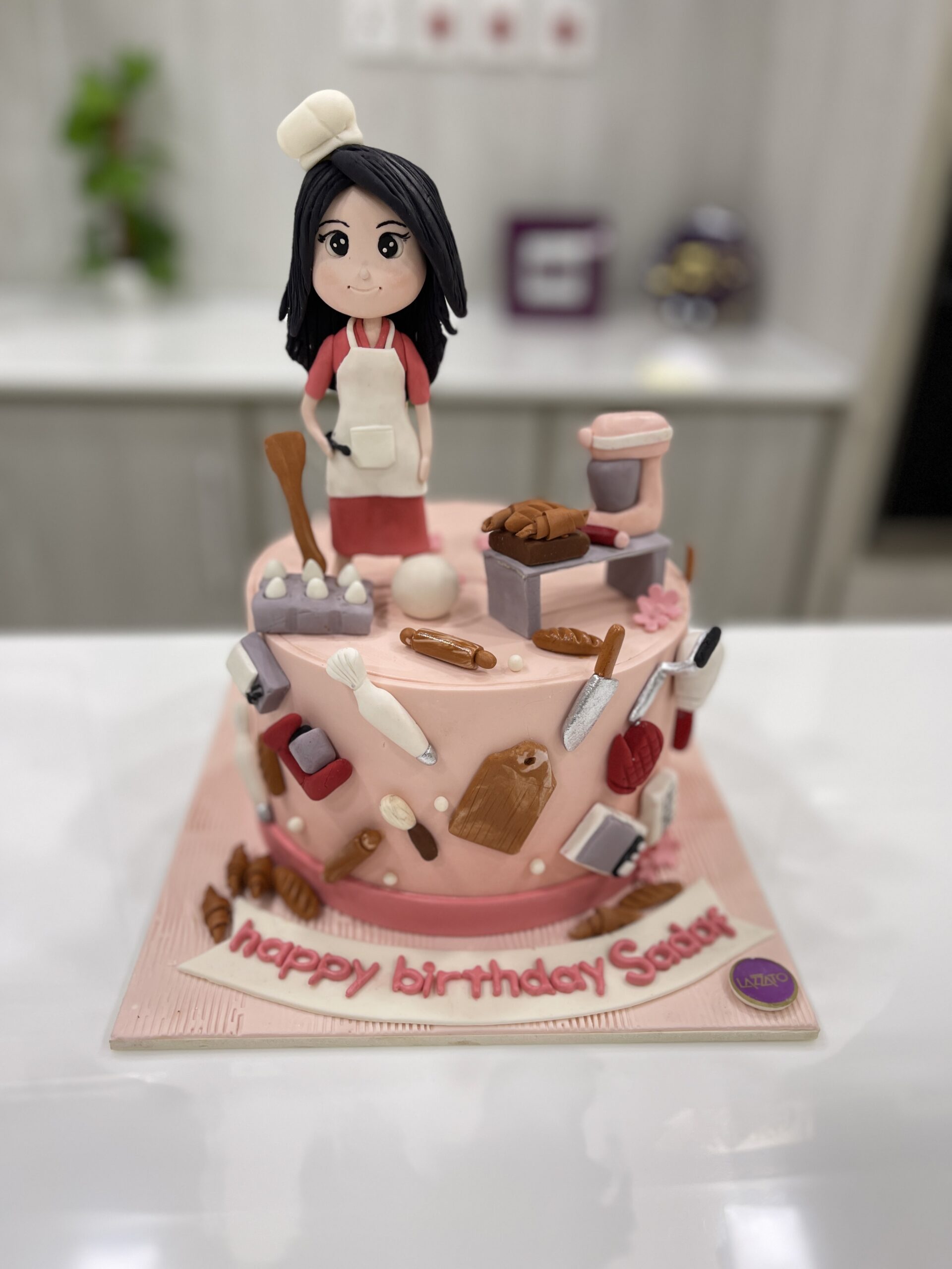 Chef Girl Themed Cake