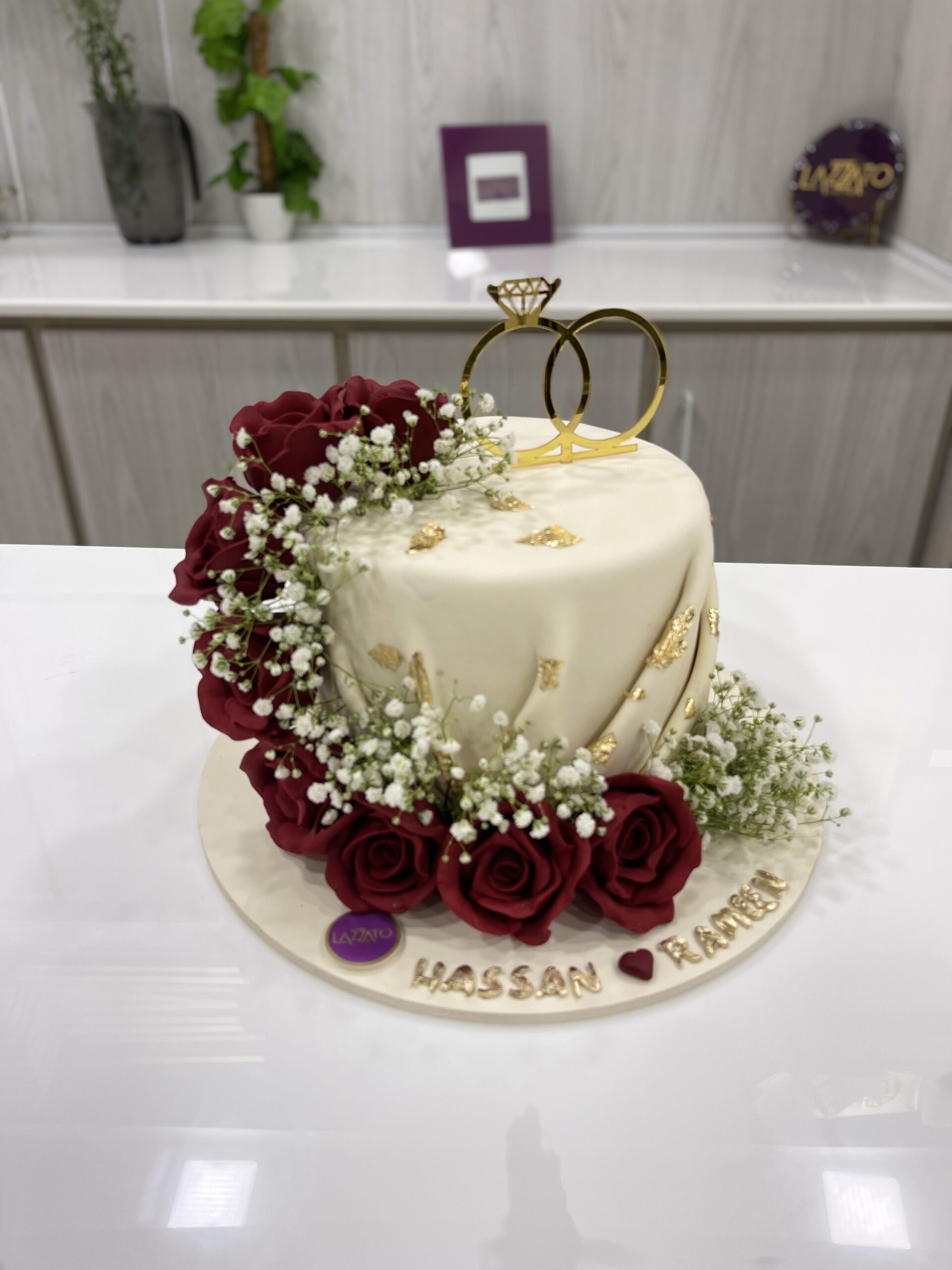 Engagement Red Roses Cake