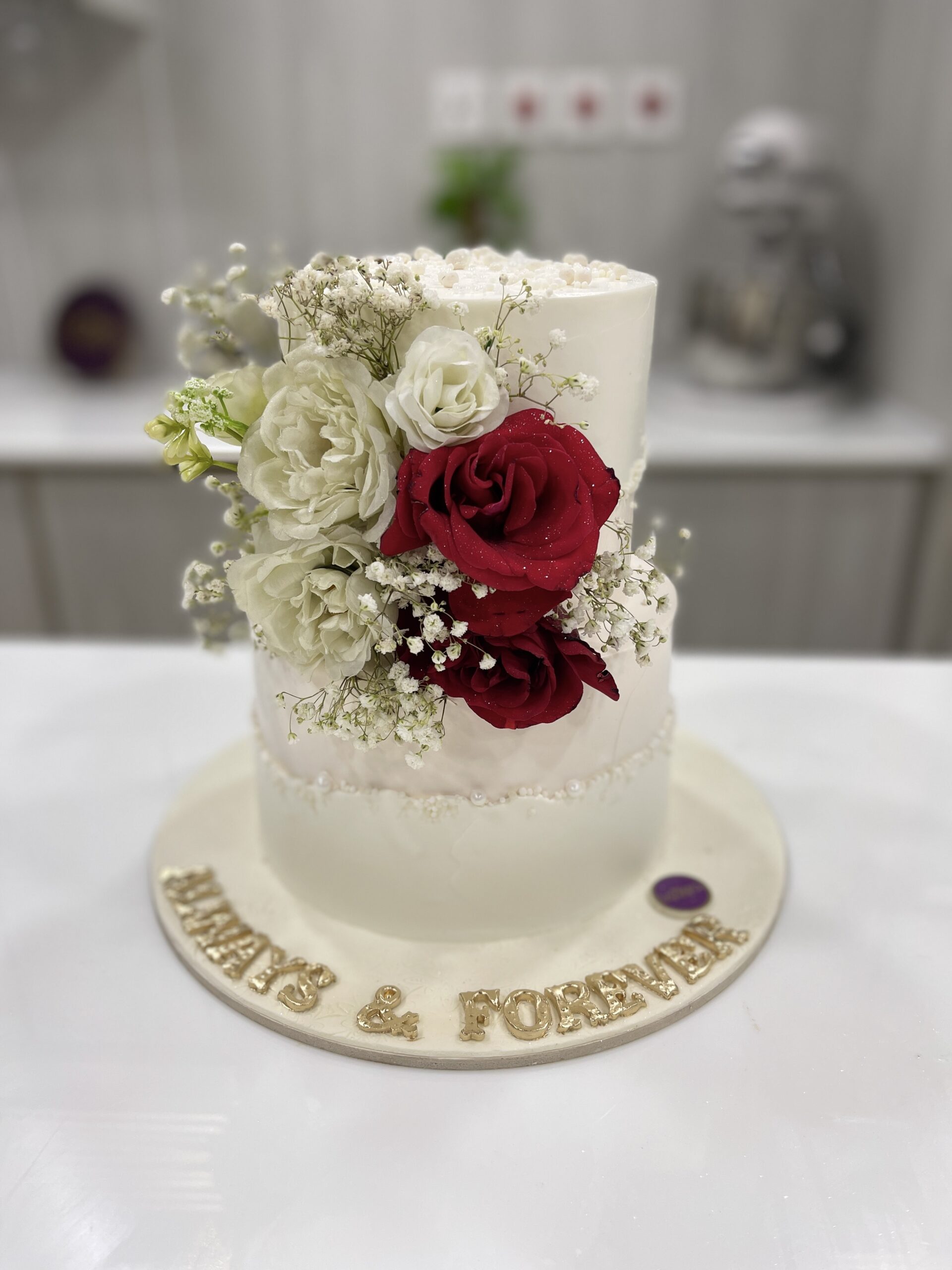Floral wedding Cake