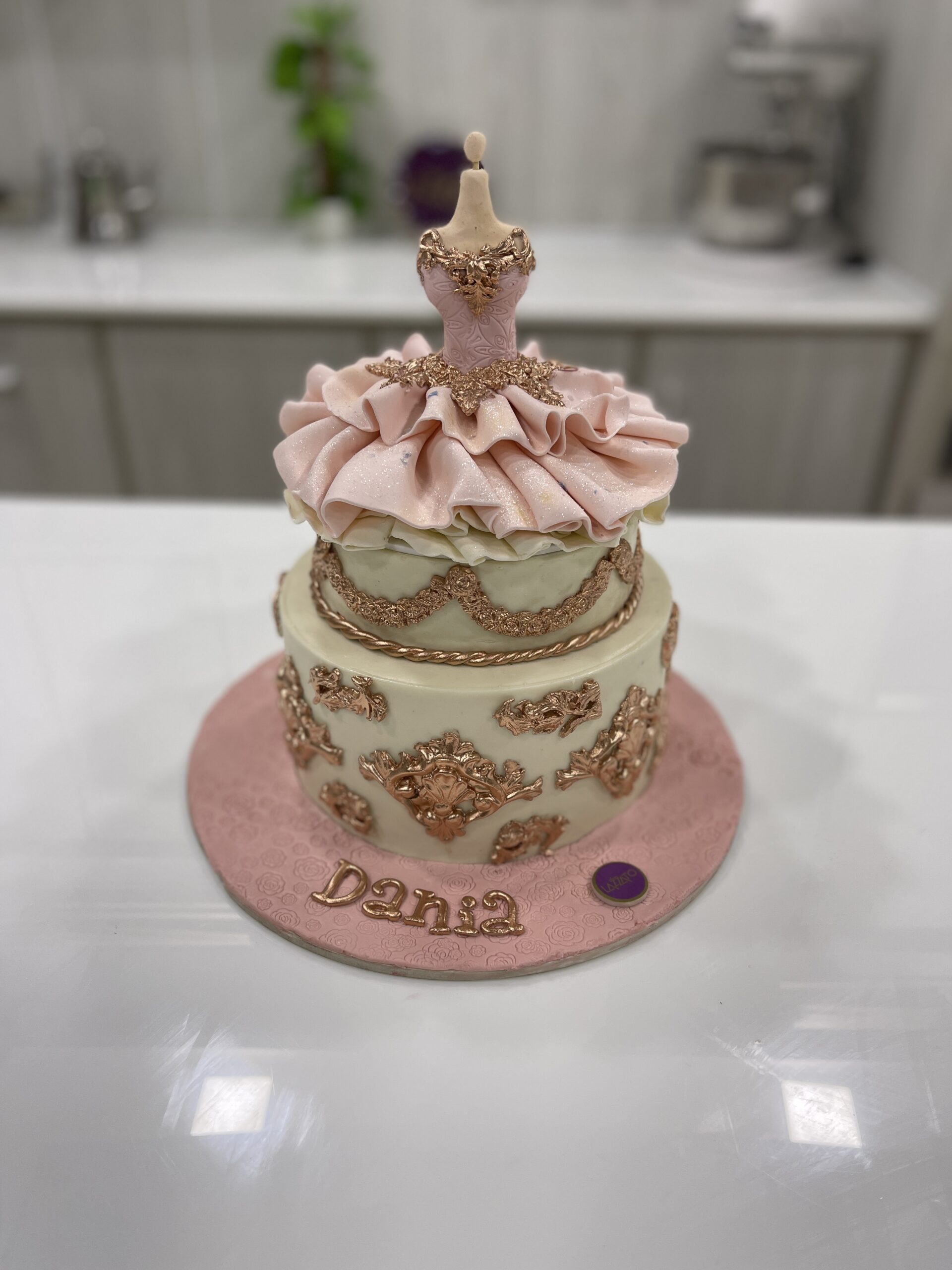 Rotating Dress Cake