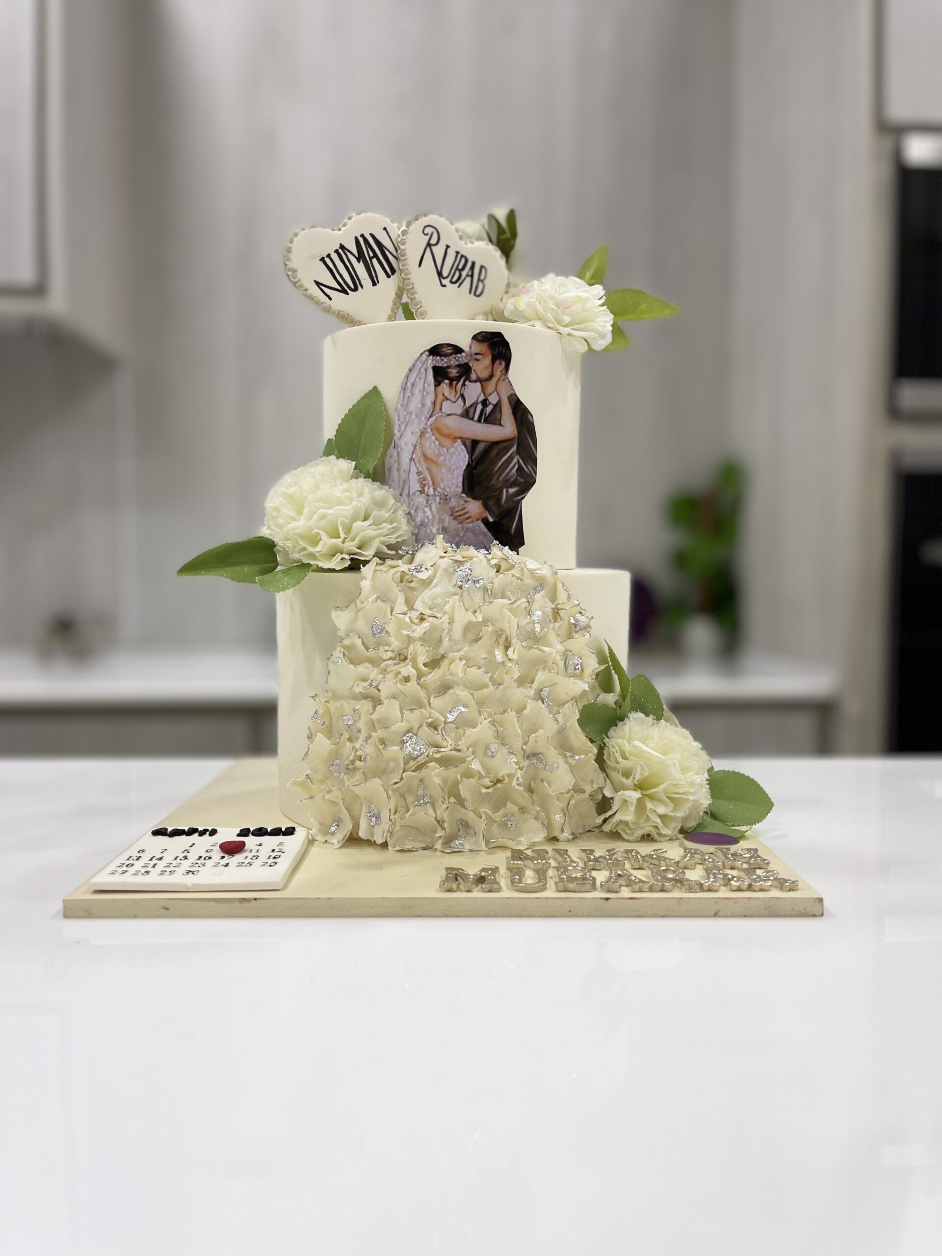 White Nikkah cake